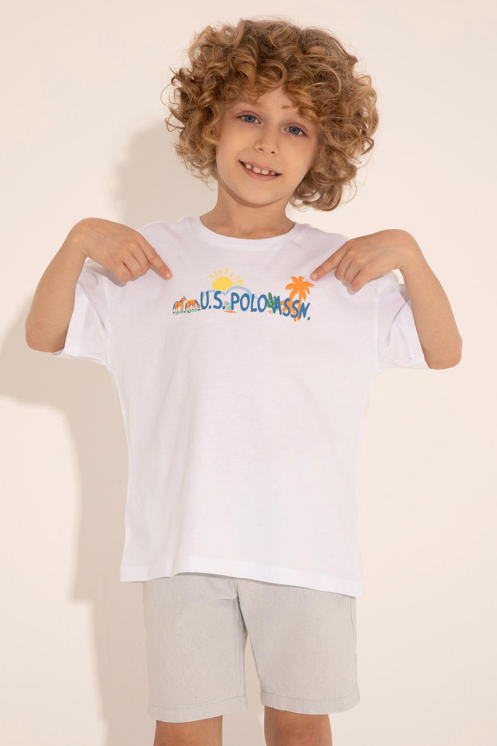 U. S. Polo Assn / Белая футболка с круглым вырезом для мальчика - U.s. polo assn фото 10