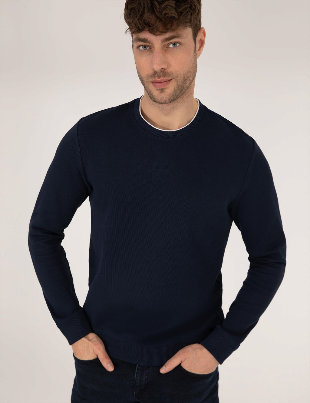 Lacivert Sweatshirt - Pierre cardin фото 3