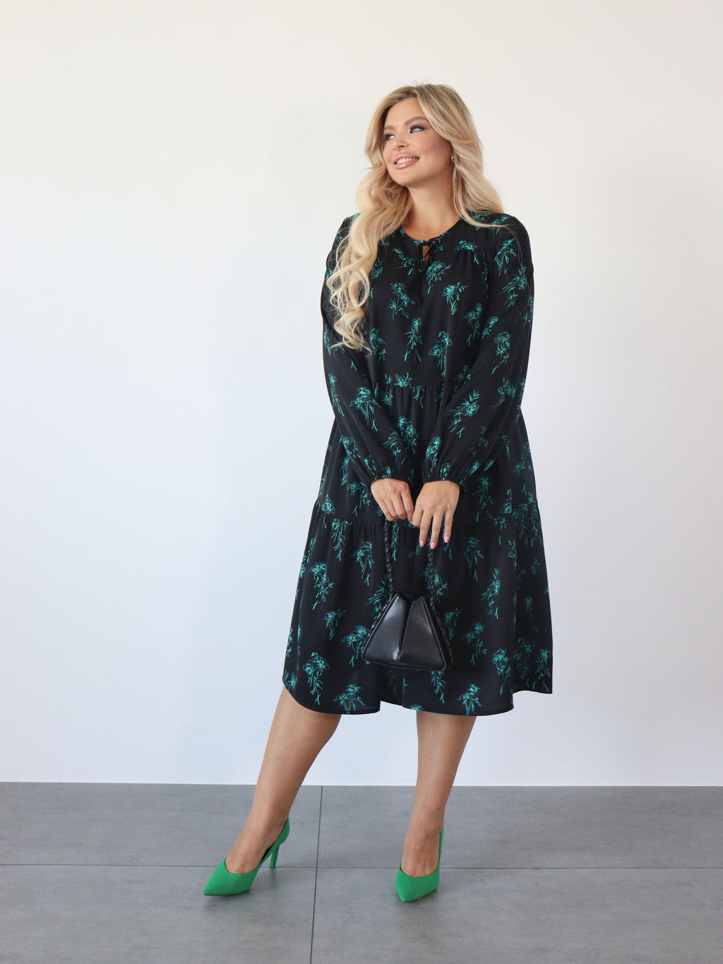 Платье 0060-23 чёрный каменный - Dora фото 6