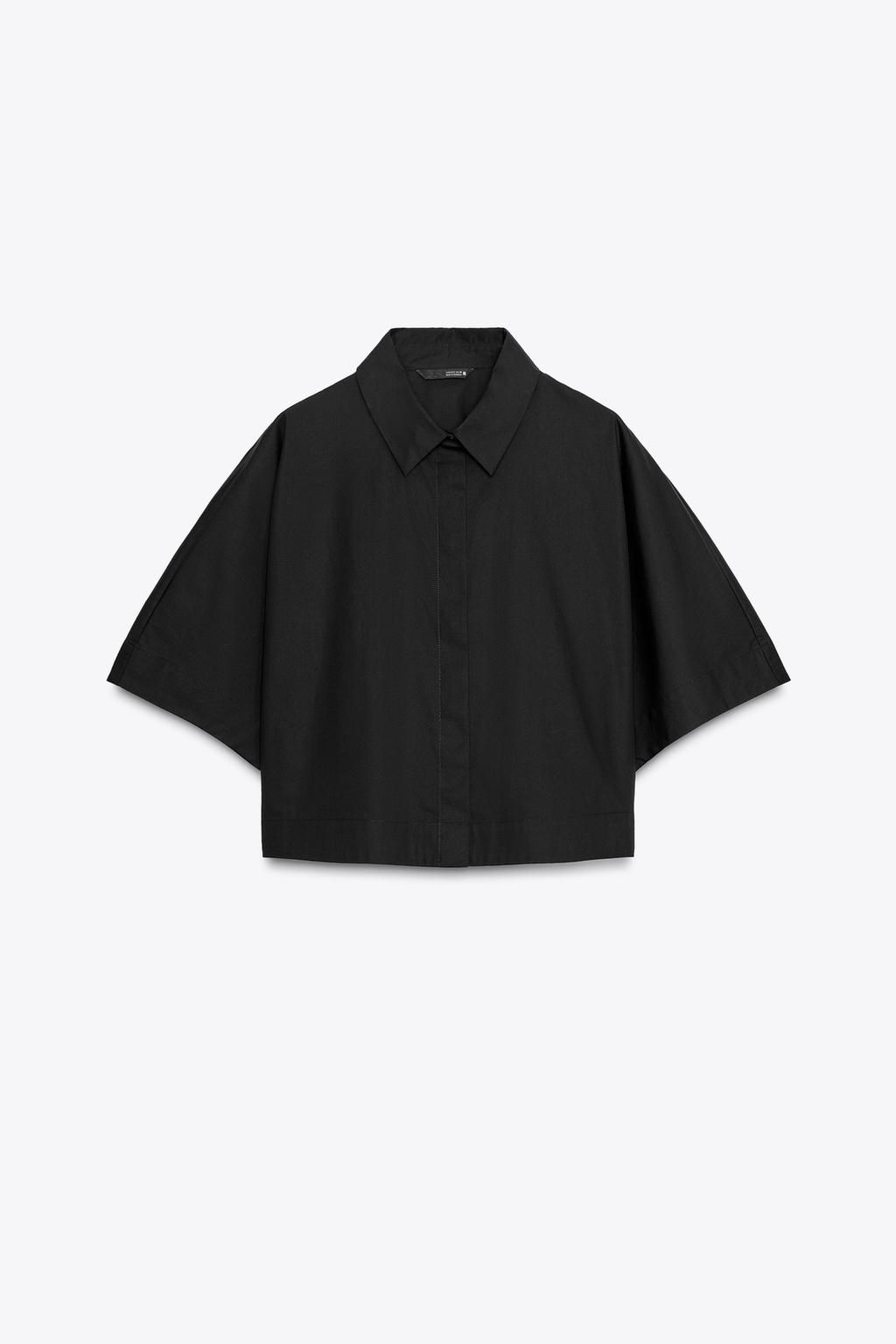 WIDE-SLEEVE POPLIN SHIRT - Zara фото 7