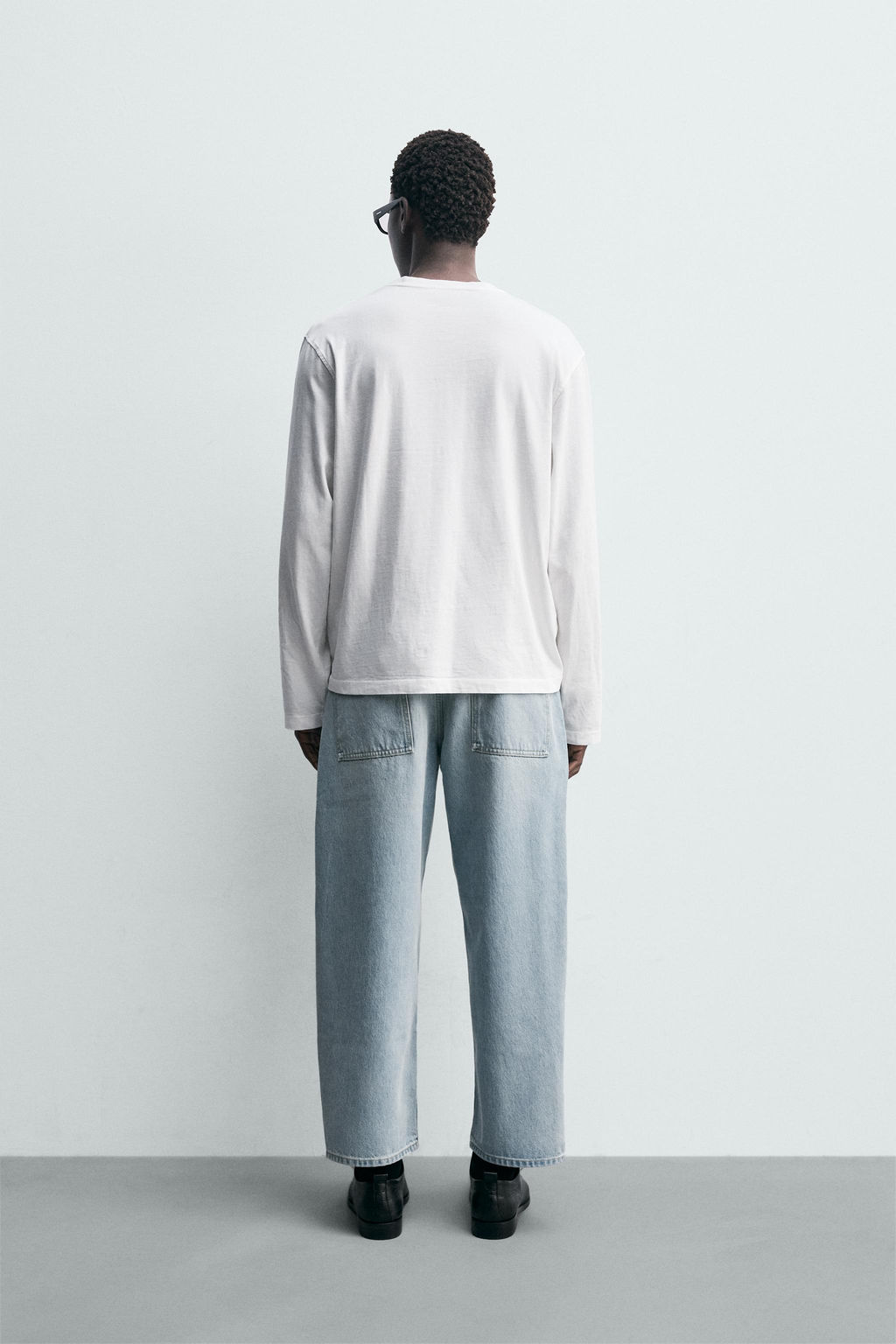 JEANS TAPERED WIDE FIT / Azul claro - Zara фото 3