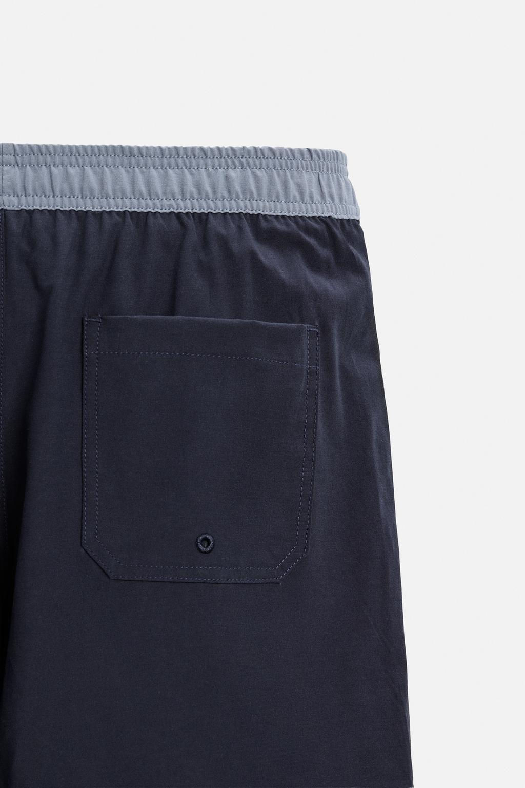 CONTRAST REGULAR SWIMMING TRUNKS - Zara фото 4