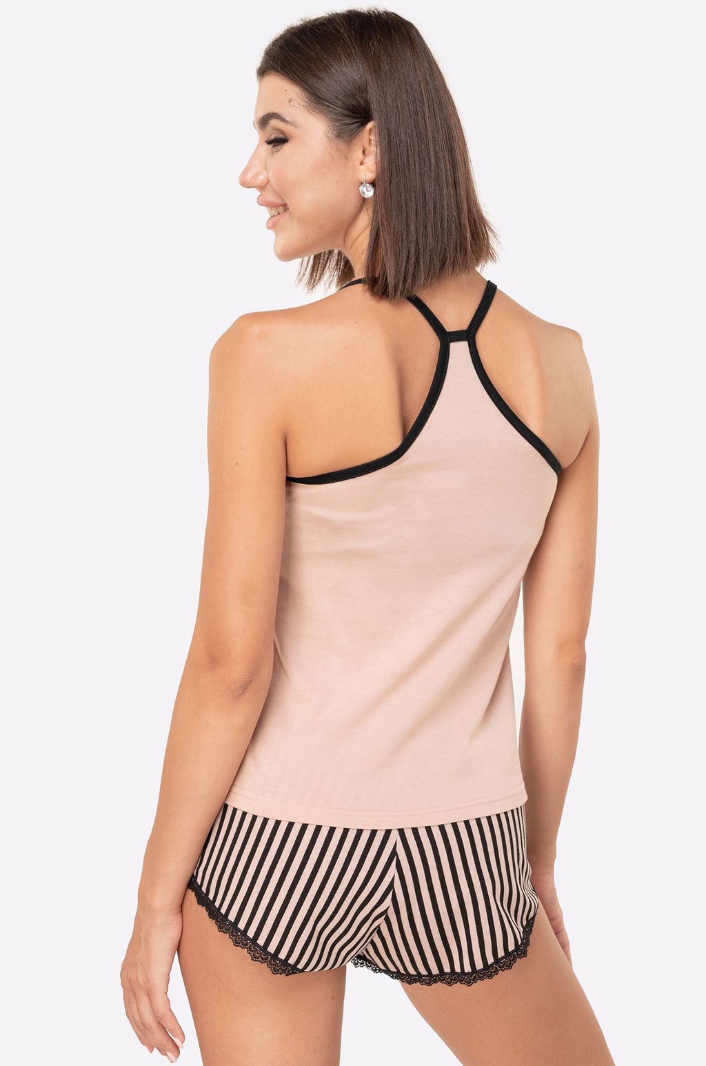 Женская хлопковая пижама с шортами Happyfox