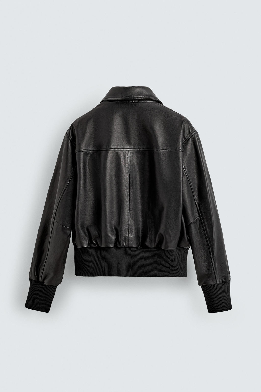 LIMITED EDITION CROPPED LEATHER JACKET - Zara фото 8