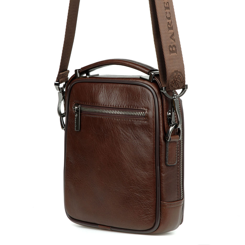 Мужская кожаная сумка мессенджер - Barcelo biagi фото 3