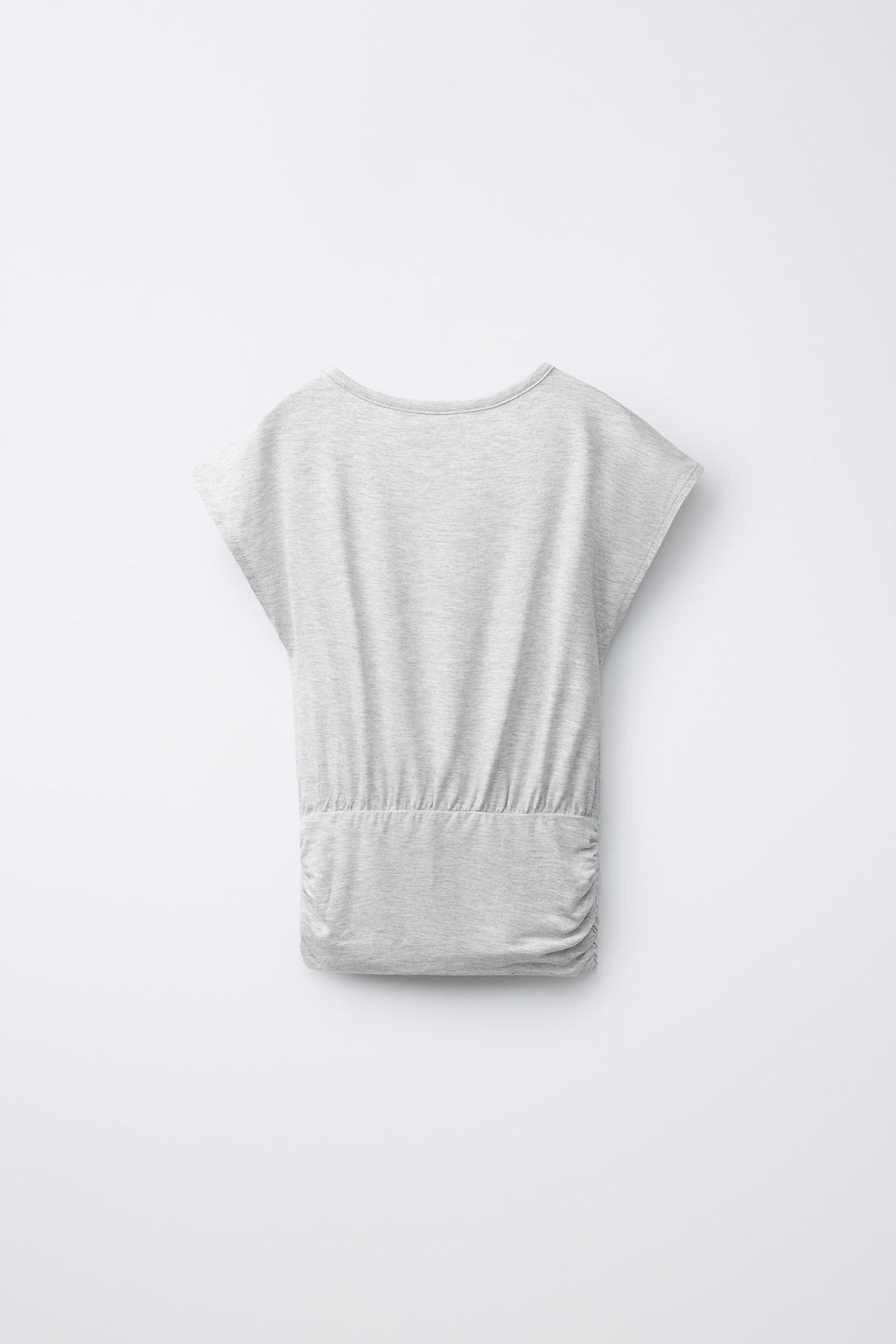 CAMISETA FLUIDA FAJ?N / Gris vigor? - Zara фото 3