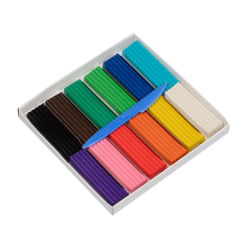 Лео Учись Пластилин классический LNMC-0112 240 г ( в картонной упаковке ) 12 цв  фото 4