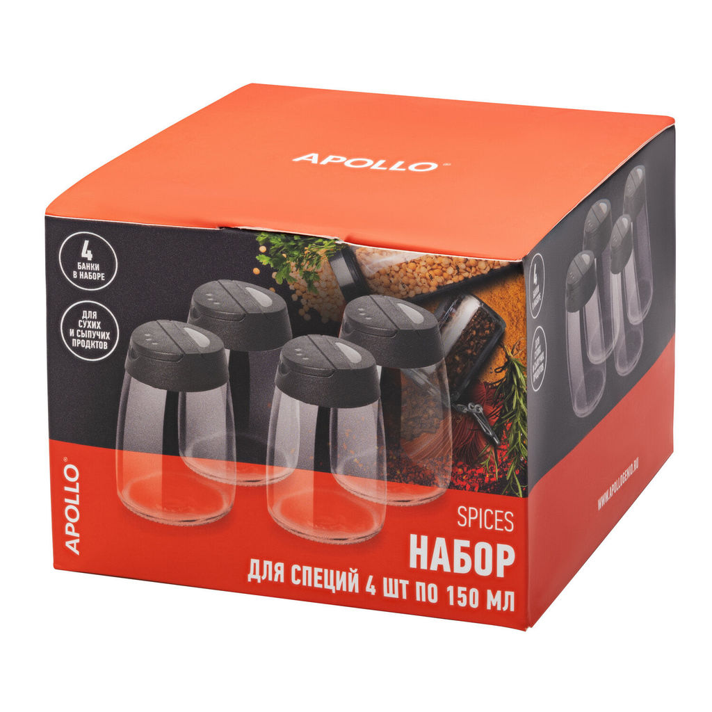 Набор для специй APOLLO "Spices" 4 шт по 150 млСпеции23