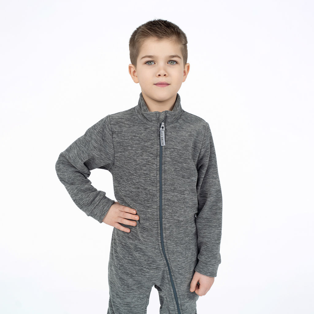 Комбинезон детский флисовый серый