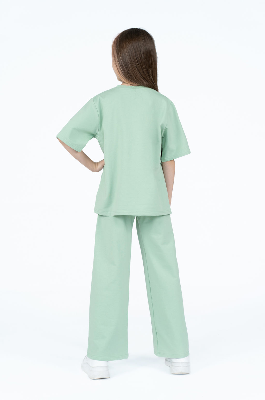 Костюм детский спортивный для девочки зеленый дым 7063 (152)