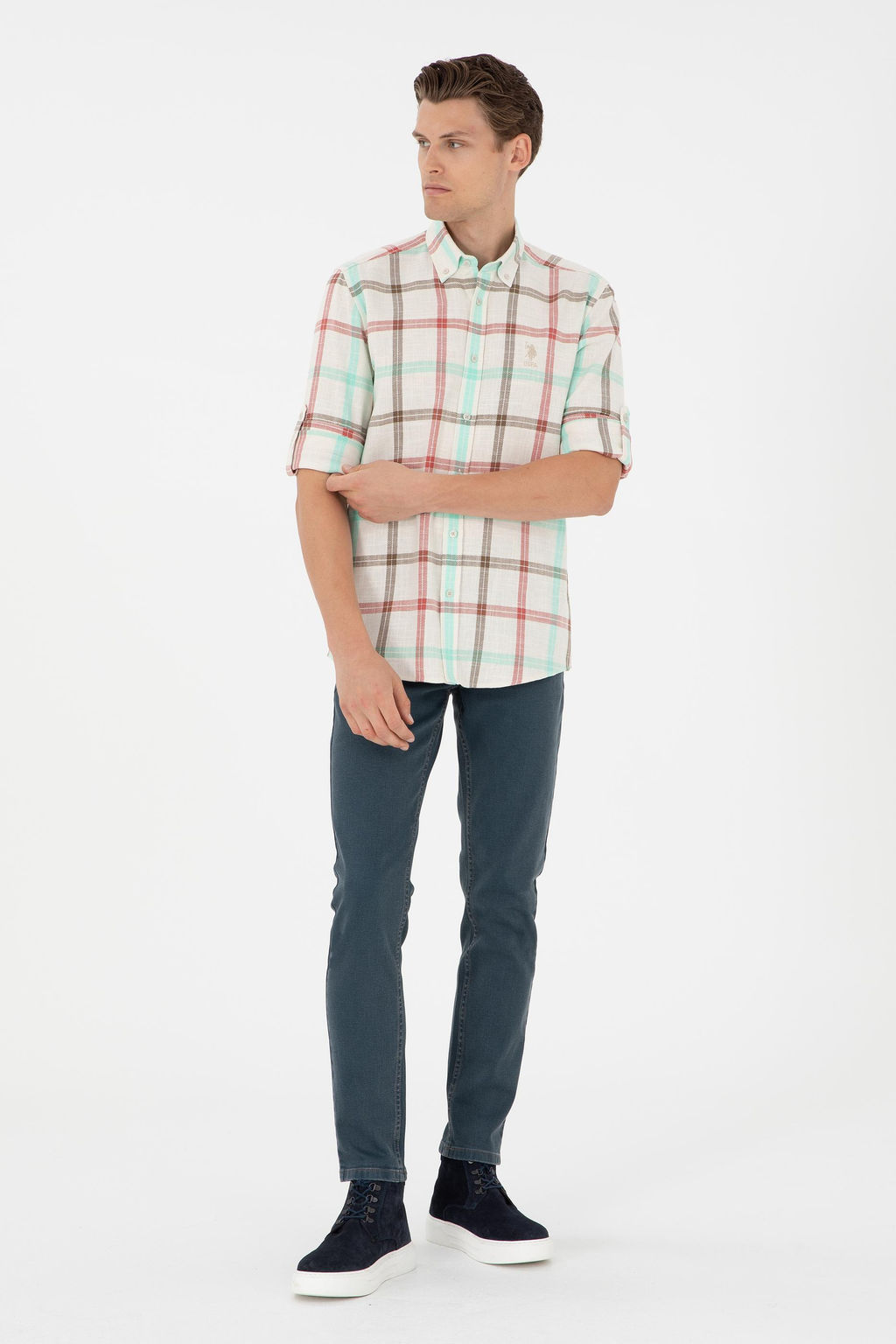 Мужская рубашка с длинным рукавом Stone - U.s. polo assn фото 4