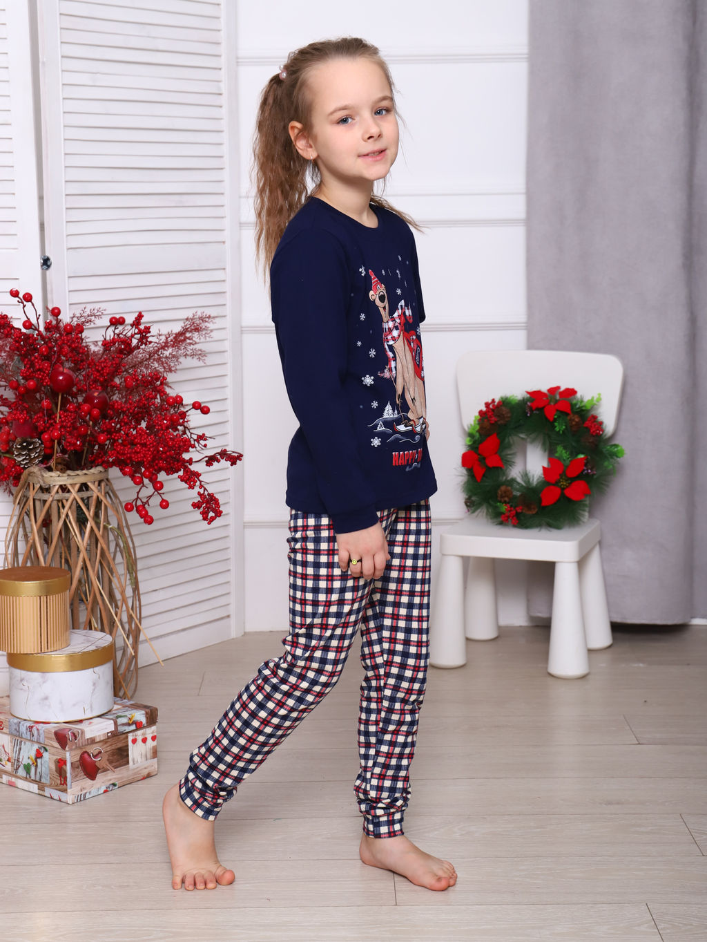 Костюм подростковый 12-110 (темно-синий) Лыжник