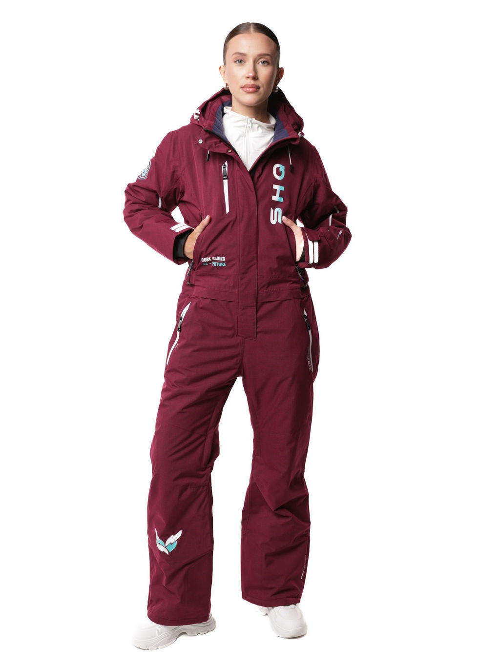 Комбинезон B-9063 Темно-бордовый