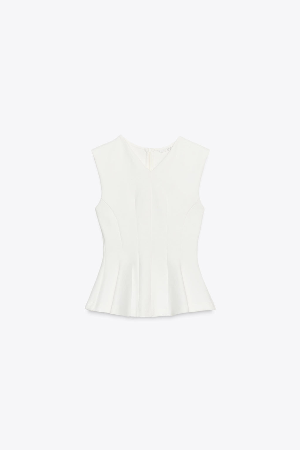 SLEEVELESS INTERLOCK PEPLUM TOP - Zara фото 5