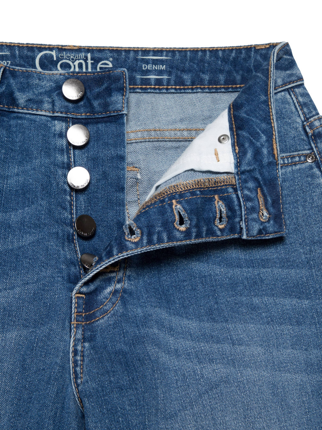 CONTE Eco-friendly джинсы Mom Fit с высокой посадкой CON-189 mid blue