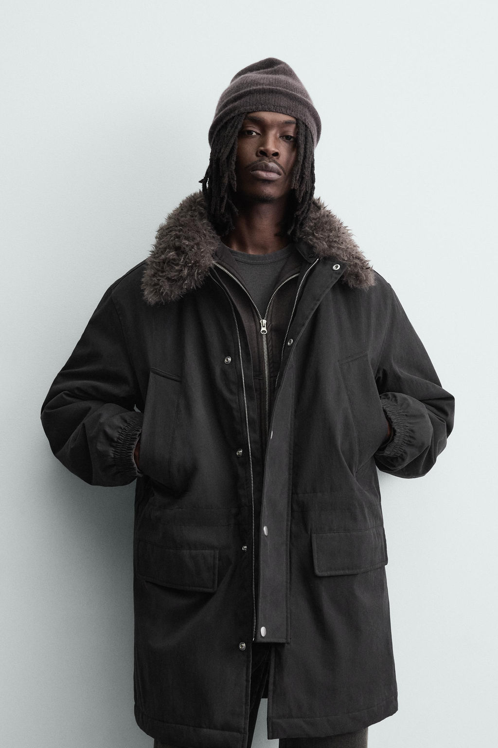 PARKA WITH DETACHABLE CONTRAST COLLAR - Zara фото 2