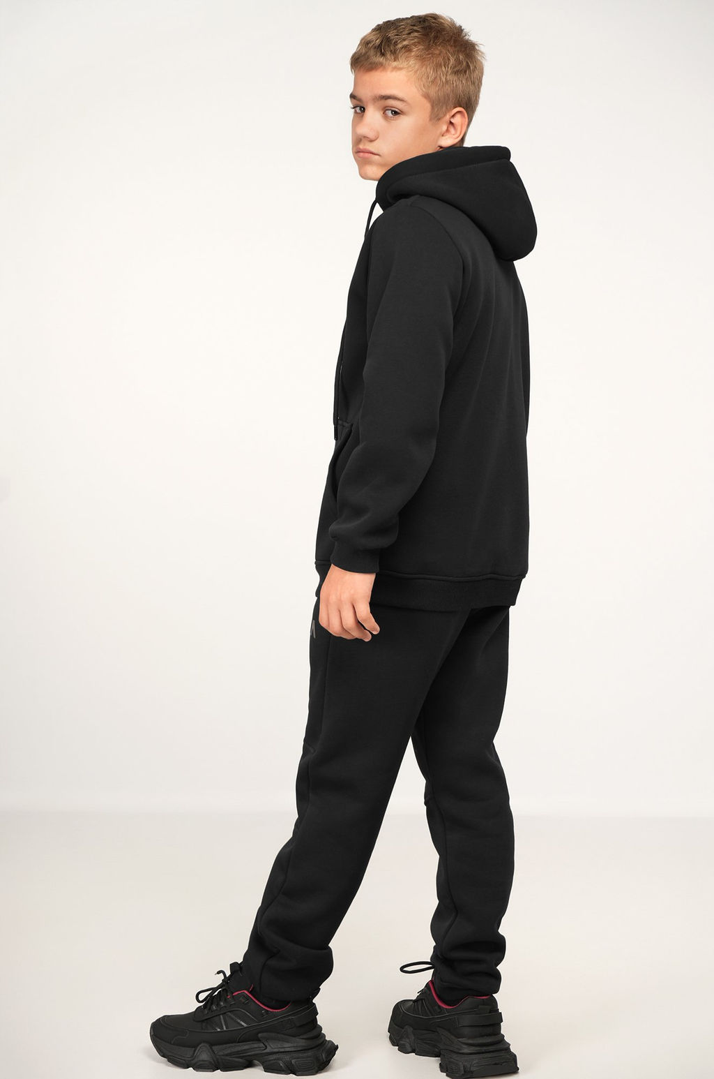 Теплый детский костюм из футера трехнитки с начесом Happyfox