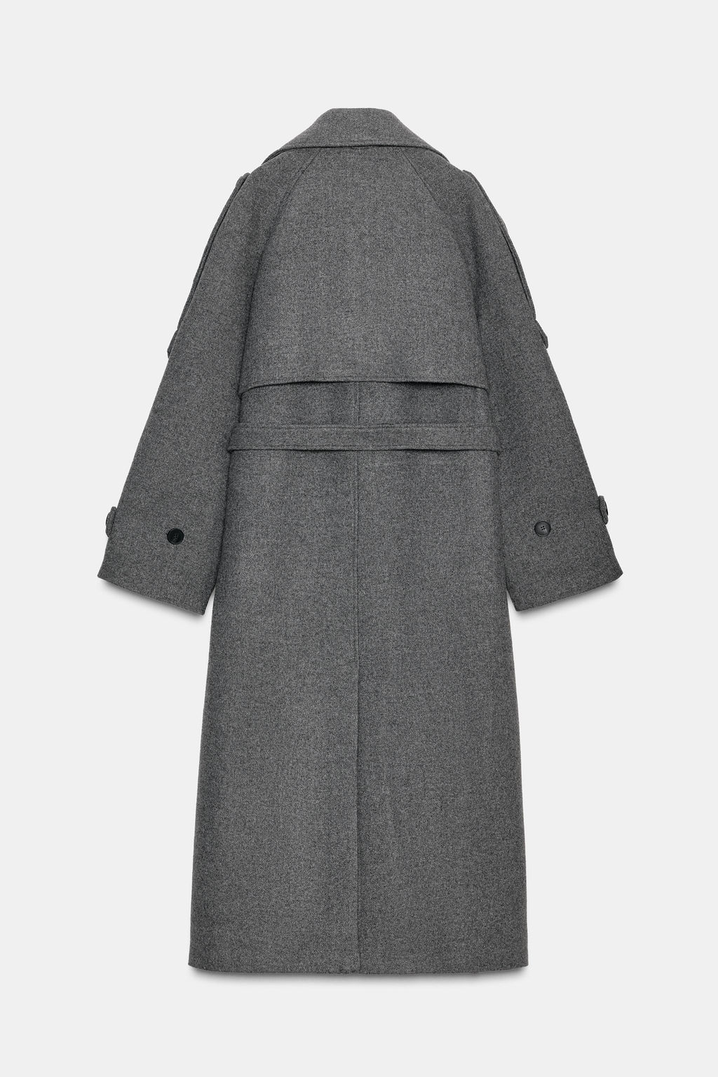 DOUBLE-BREASTED COAT WITH BELT AND LOOPS - Zara фото 4