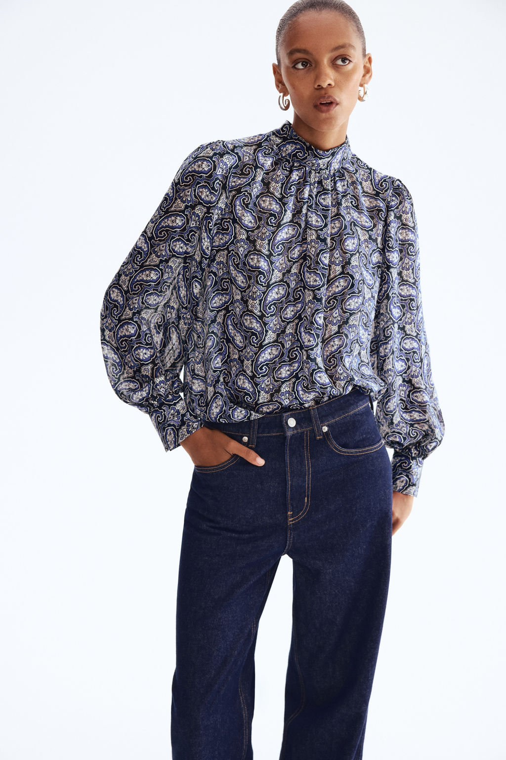 Stand-collar blouse - H&m фото 7