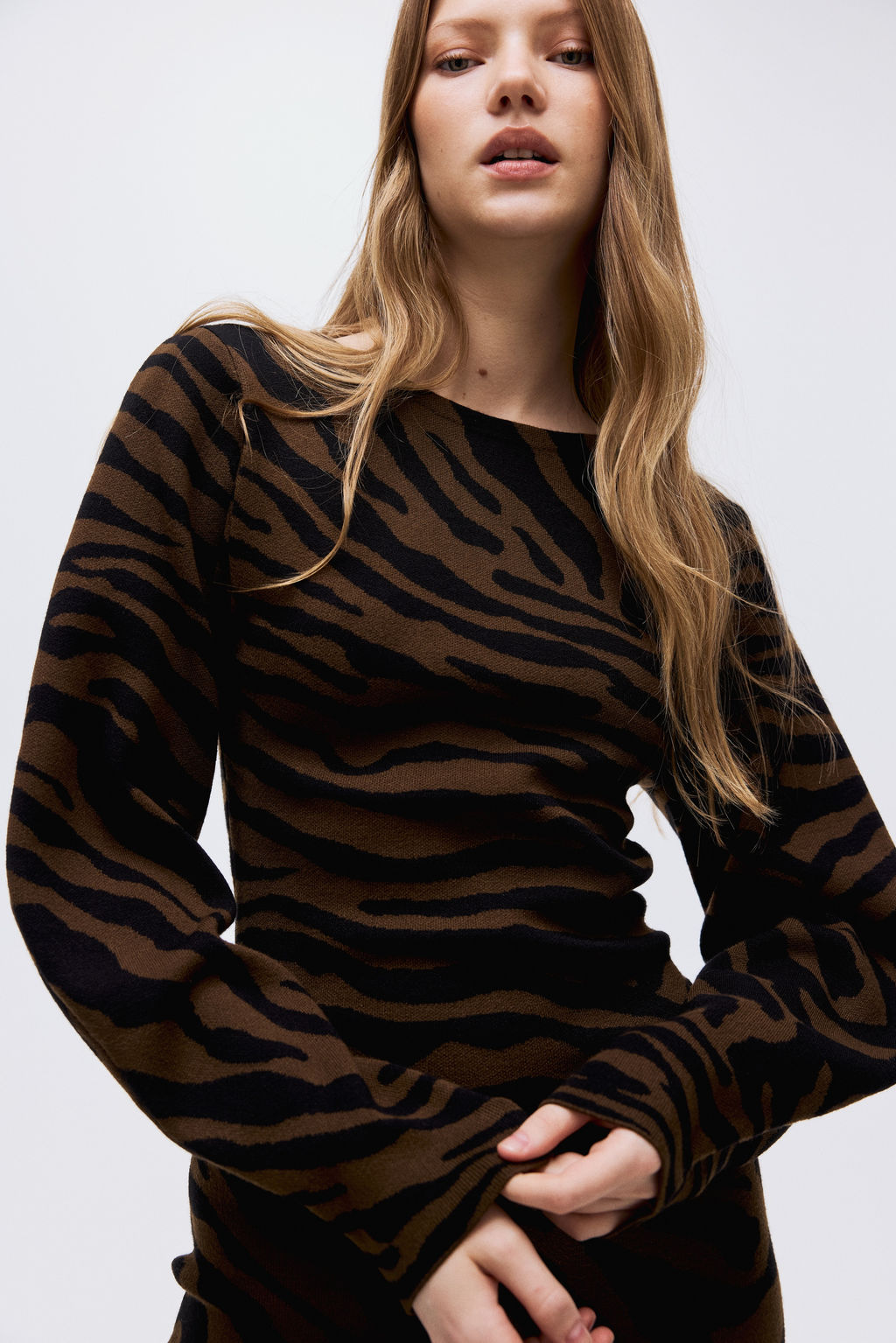 Vestido en punto jacquard - H&m фото 5