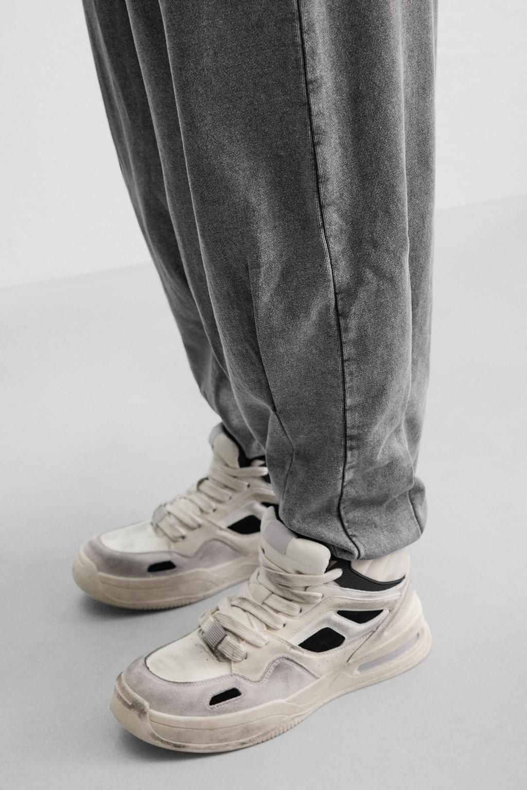 OVERSIZE FADED JOGGER TROUSERS - Zara фото 5