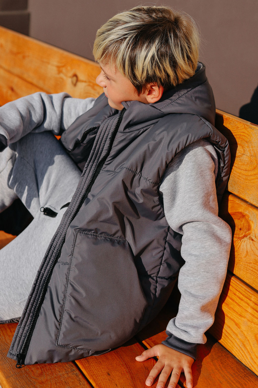 Бомбер утепленный, меланж - Inzibe фото 29