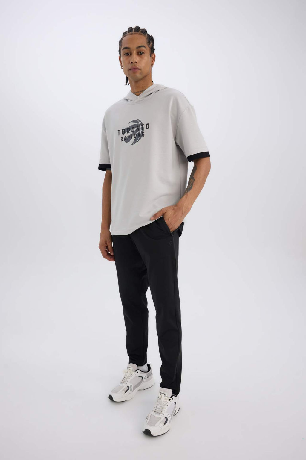 DeFactoFit Sporcu Jogger Esofman Alt? Slim Fit Dar Kesim Standart Paca Skuba Dalg?c Kumas Beli Lastikli Duz Paca  фото 2