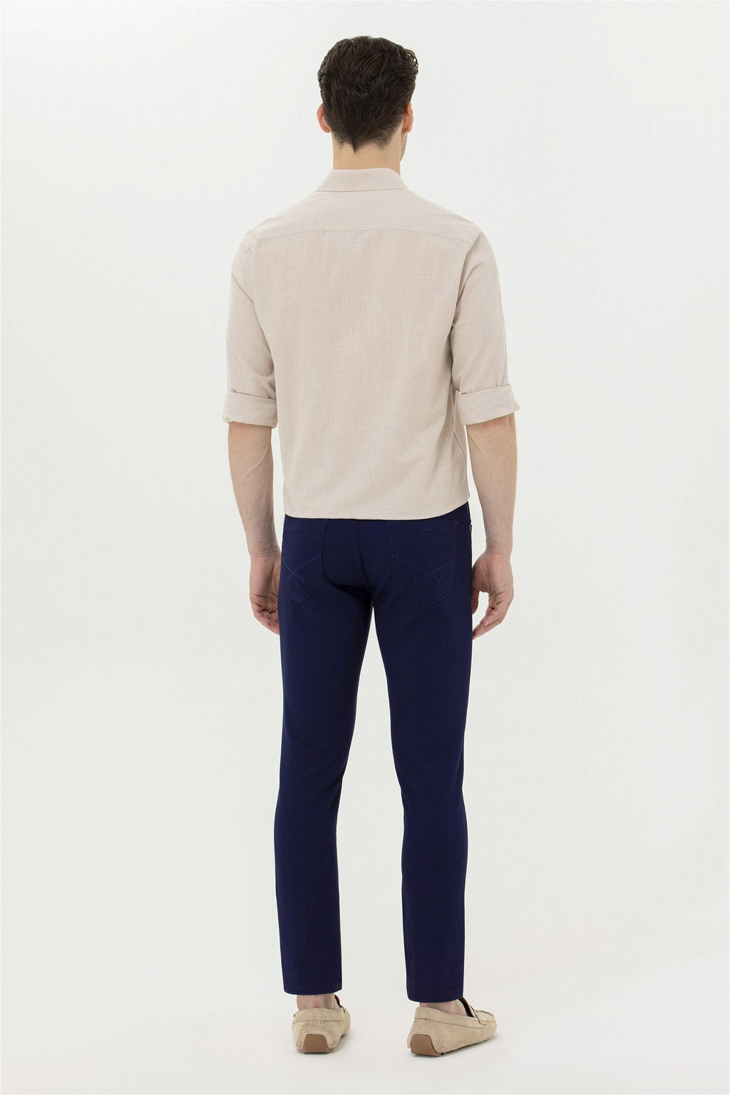 Мужские темно-синие брюки из плотной ткани - U.s. polo assn фото 11