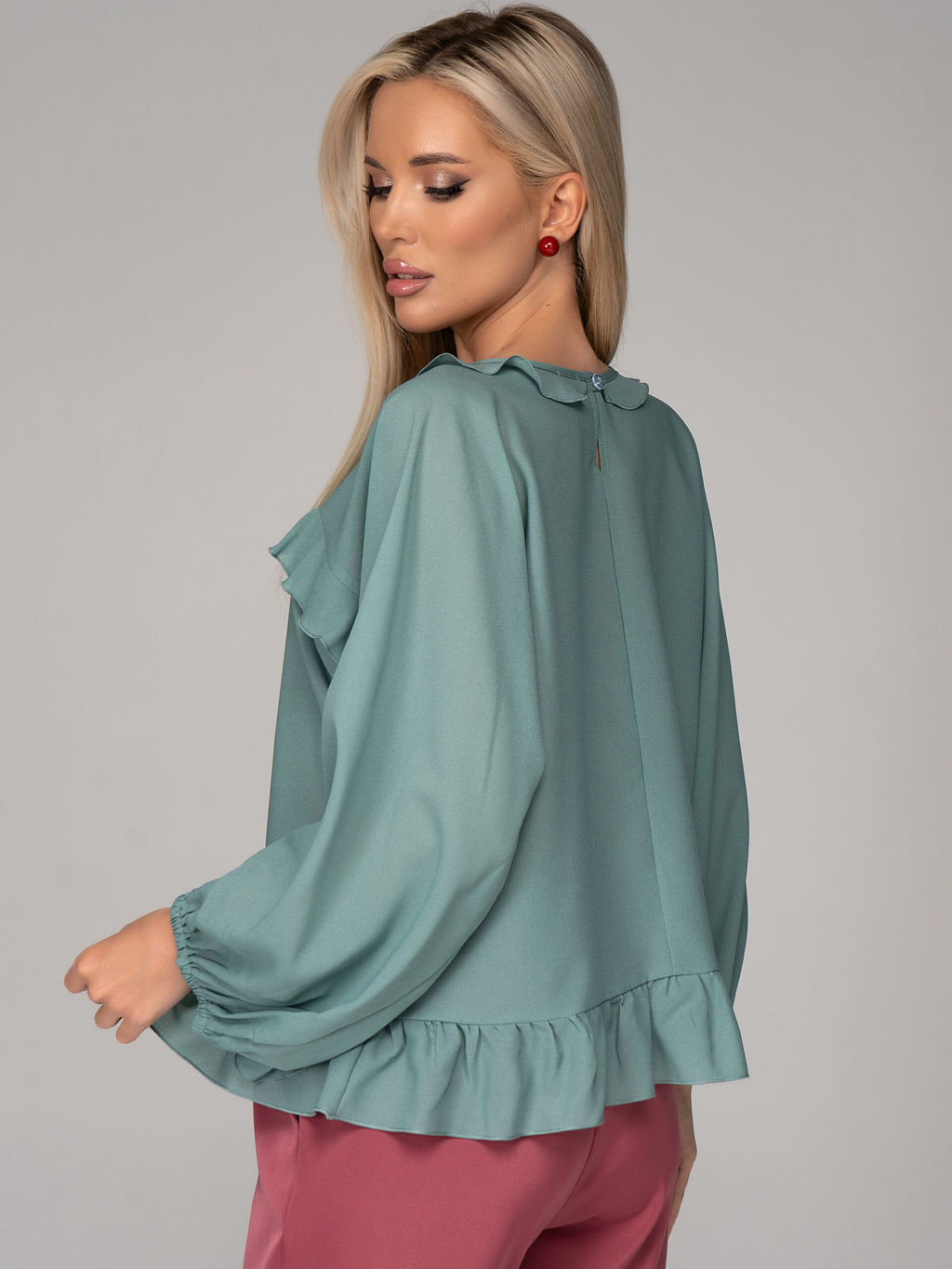 Блузка Бохо (зеленый) - Эльза фото 8