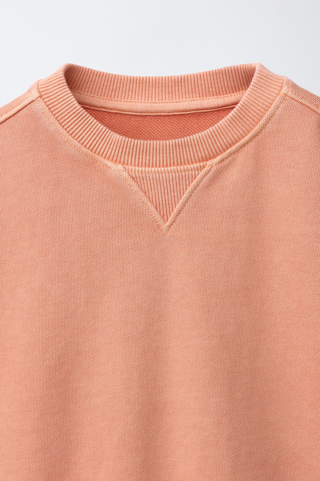 SUDADERA LISA GARMENT DYE / Naranja - Zara фото 6