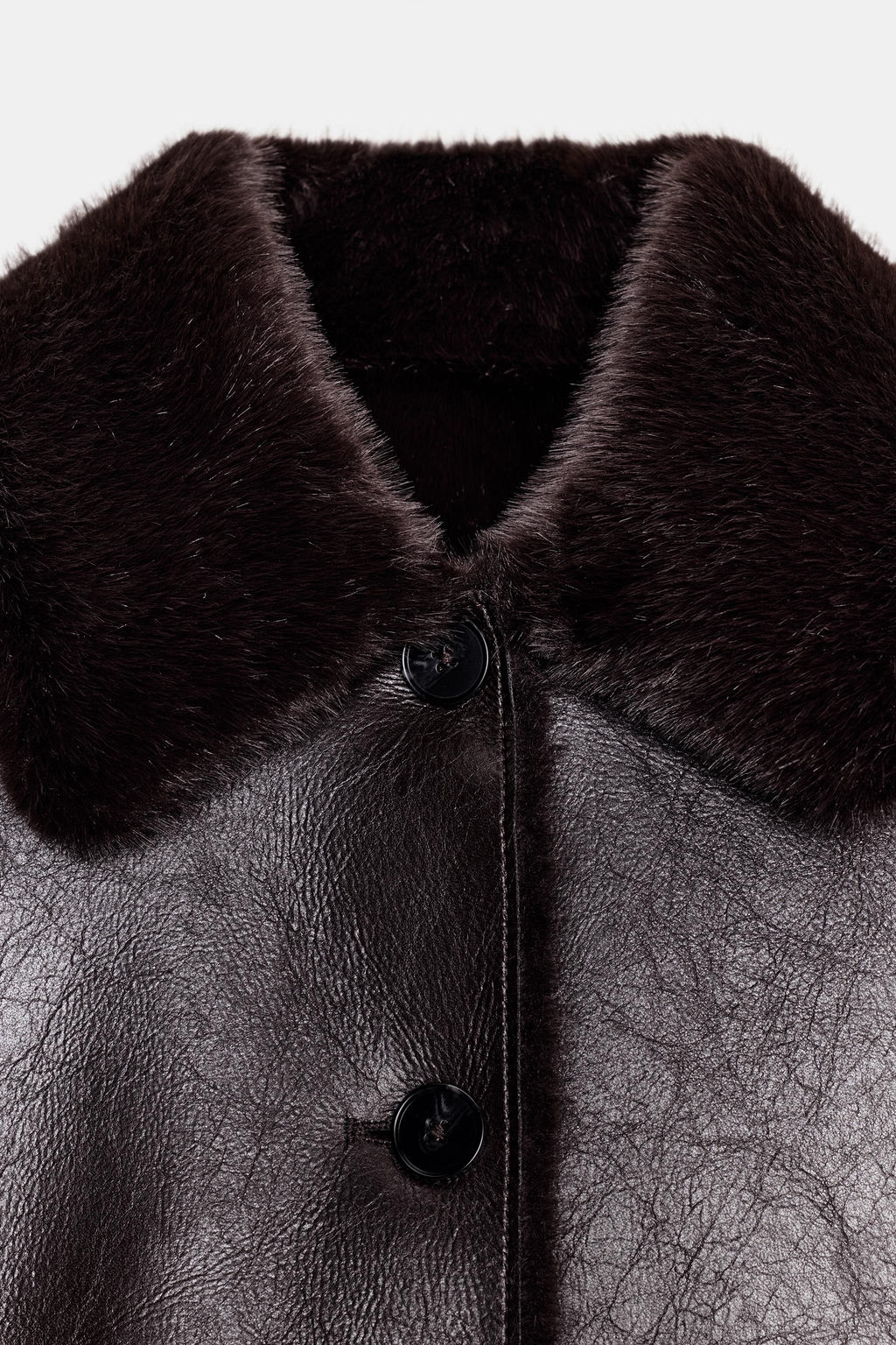 REVERSIBLE DOUBLE-FACED FAUX LEATHER JACKET - Zara фото 22