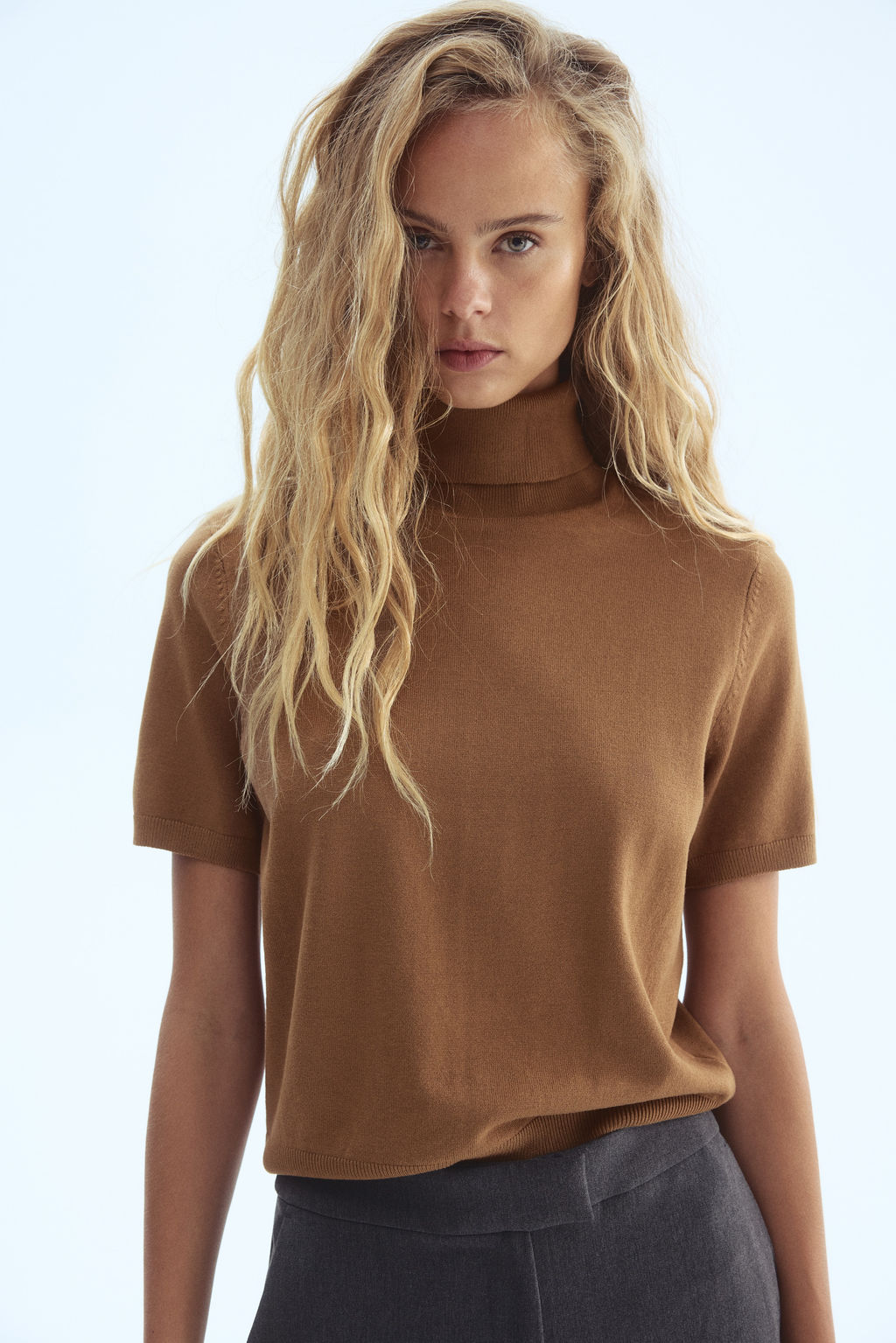 Top de cuello alto en punto fino - H&m фото 3