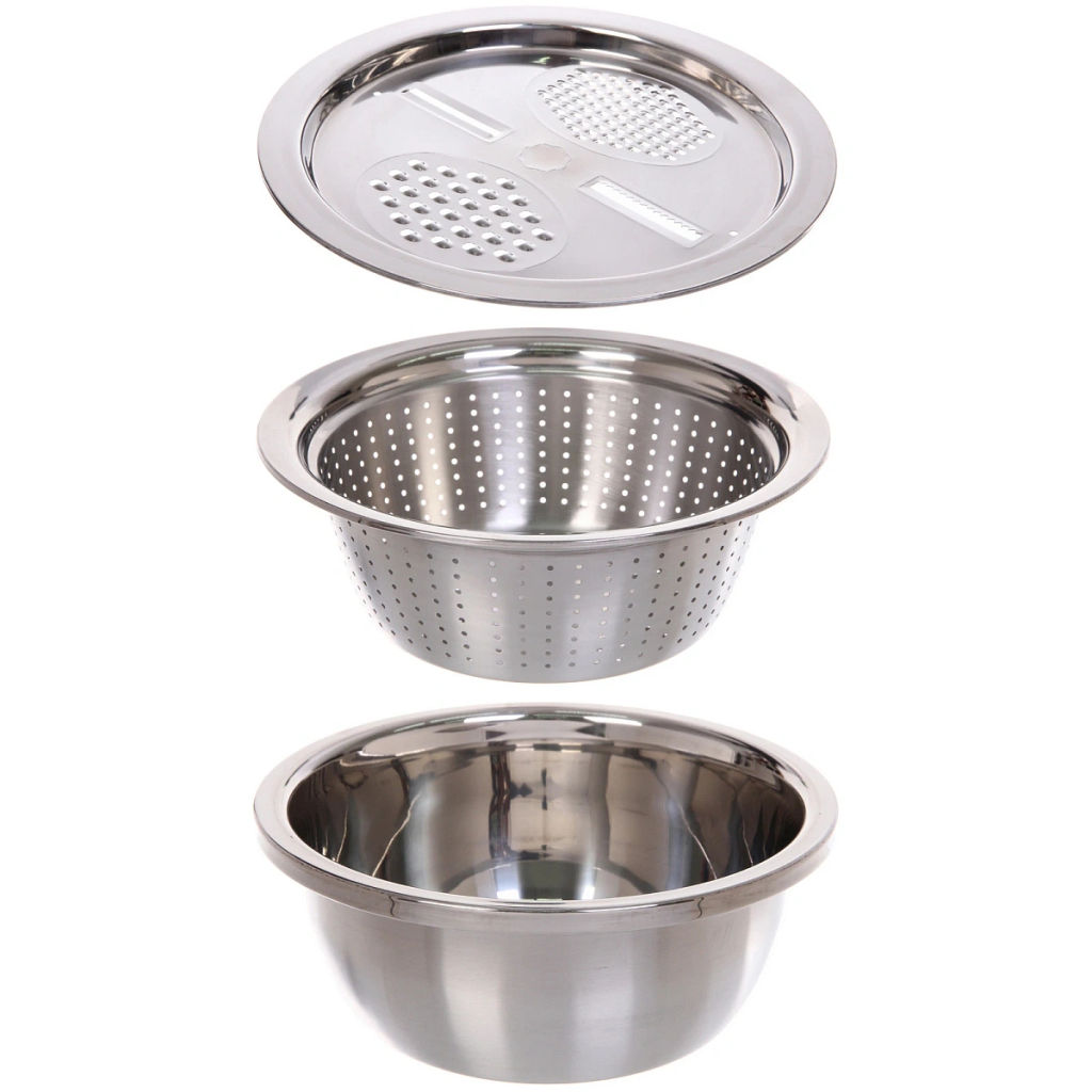 Набор посуды 3предмета (Дуршлаг,миска, терка,)