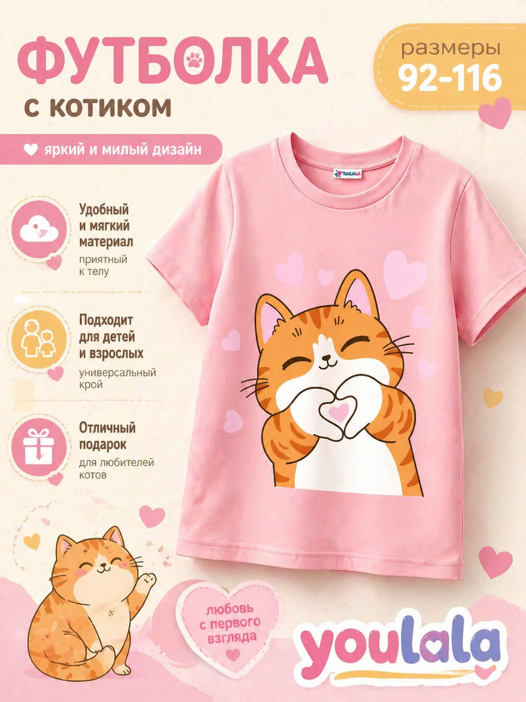 Футболка Youlala кулирка из хлопка  фото 2