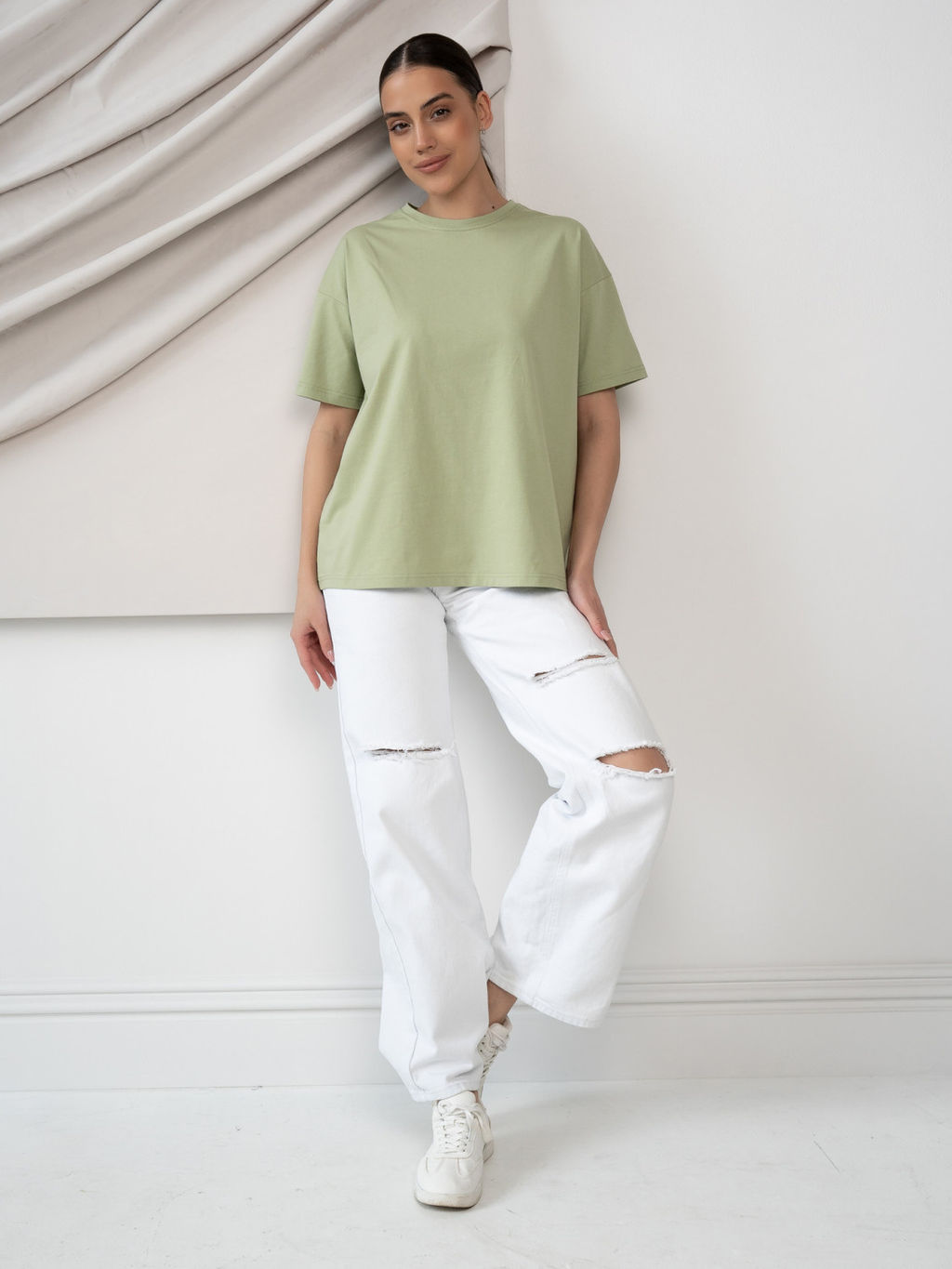 Футболка унисекс Оверсайз, цв. Фисташка