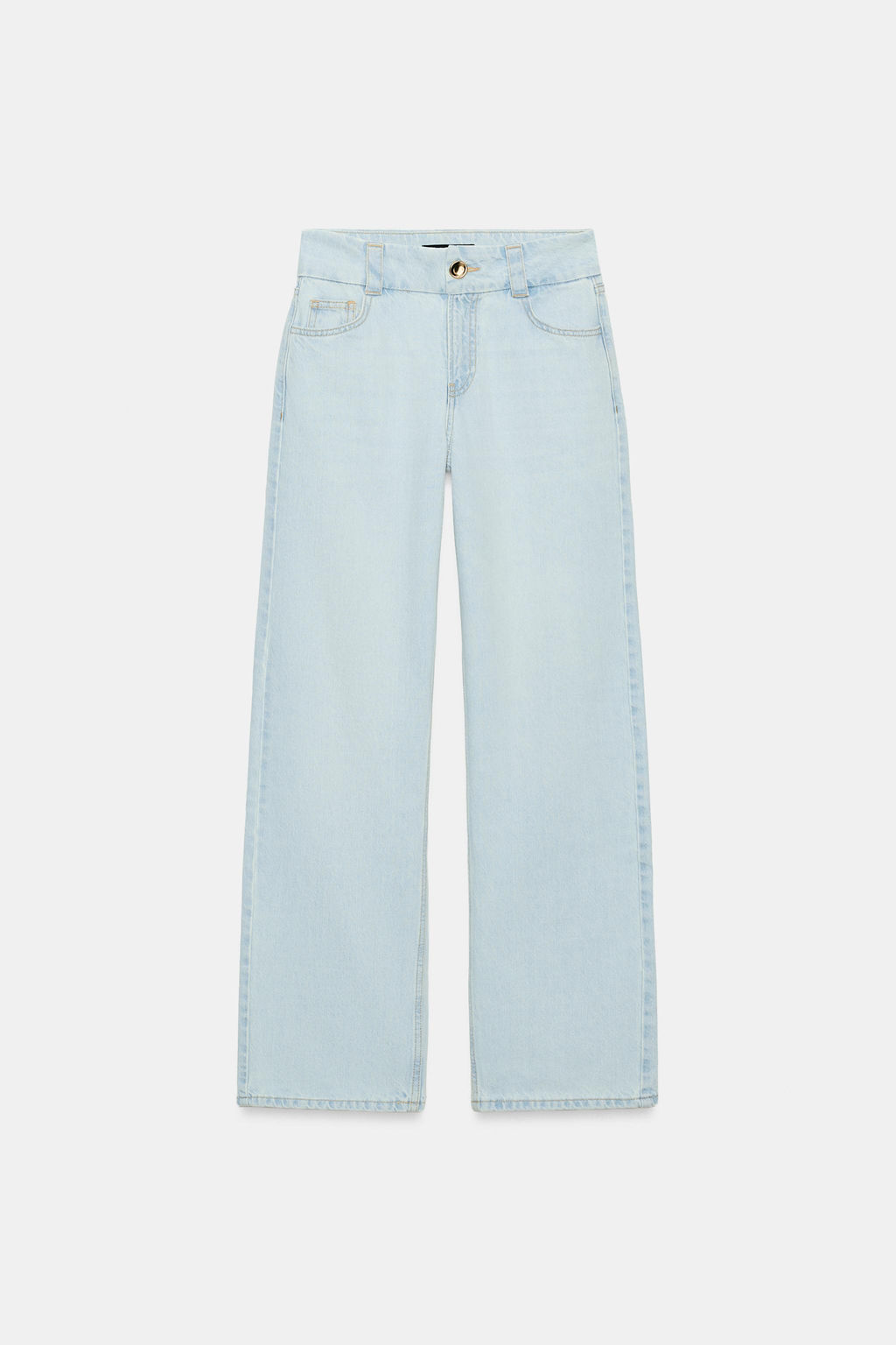 JEANS Z1975 STRAIGHT TIRO ALTO CINTURA ANCHA / Azul claro - Zara фото 7