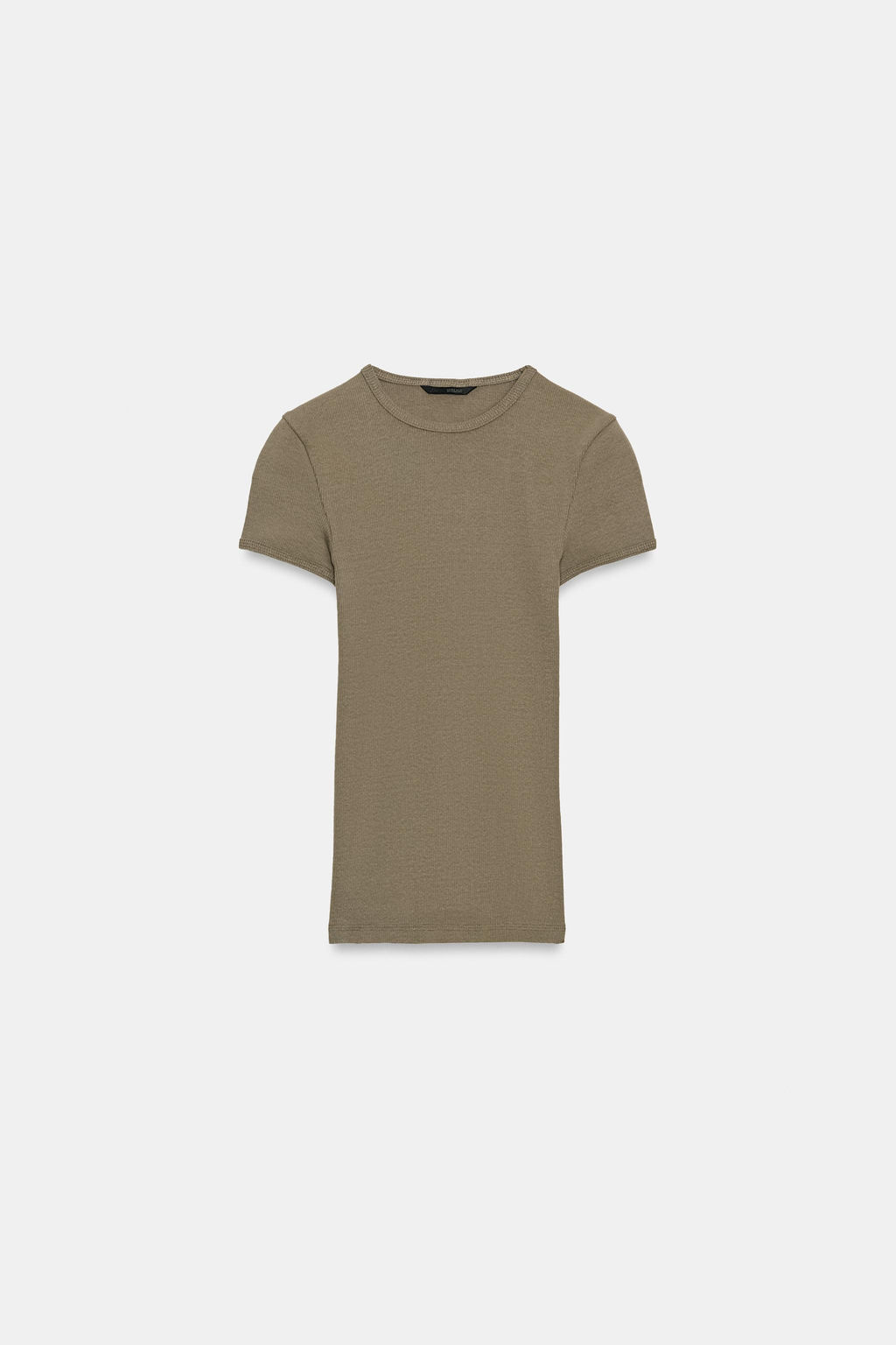 CAMISETA RIB / Verde gris - Zara фото 4