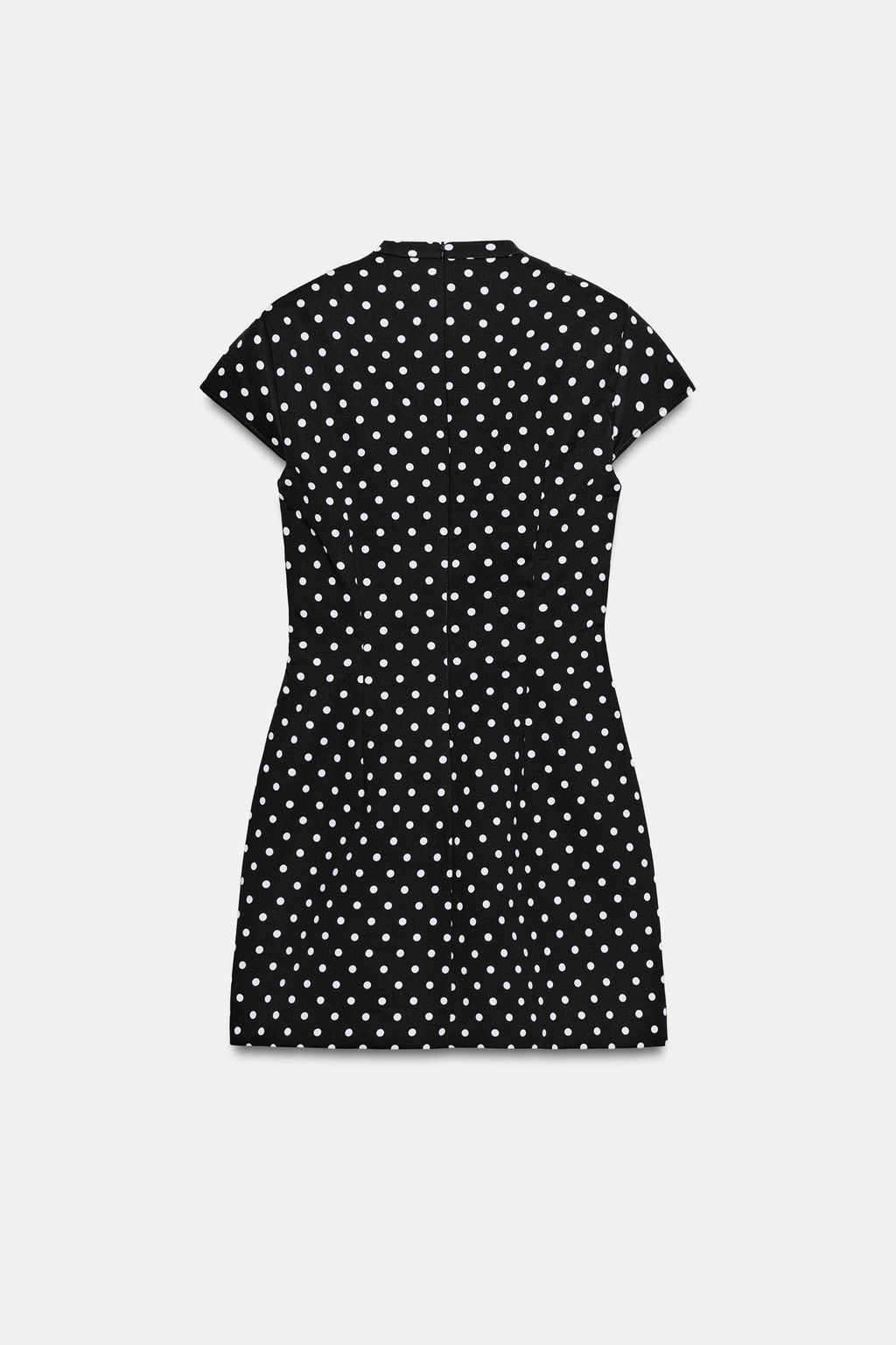 VESTIDO CORTO LAZADA LUNARES / Negro / Blanco - Zara фото 6