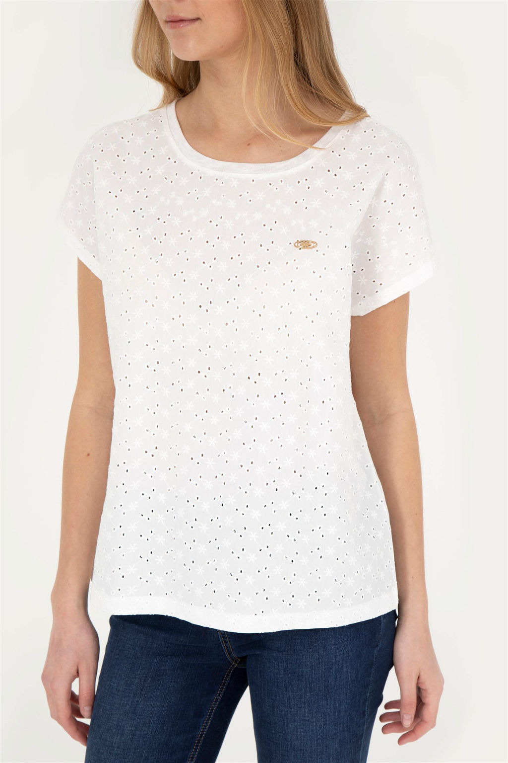 Женская футболка цвета экрю - U.s. polo assn фото 6