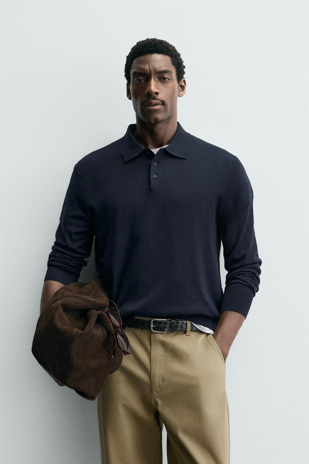 WOOL BLEND KNIT POLO SHIRT - Zara фото 10