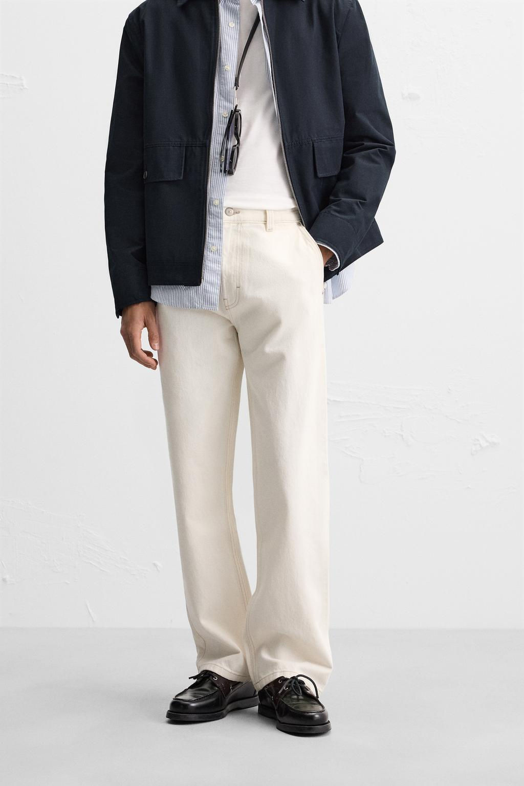 STRAIGHT-LEG CHINO JEANS - Zara фото 2