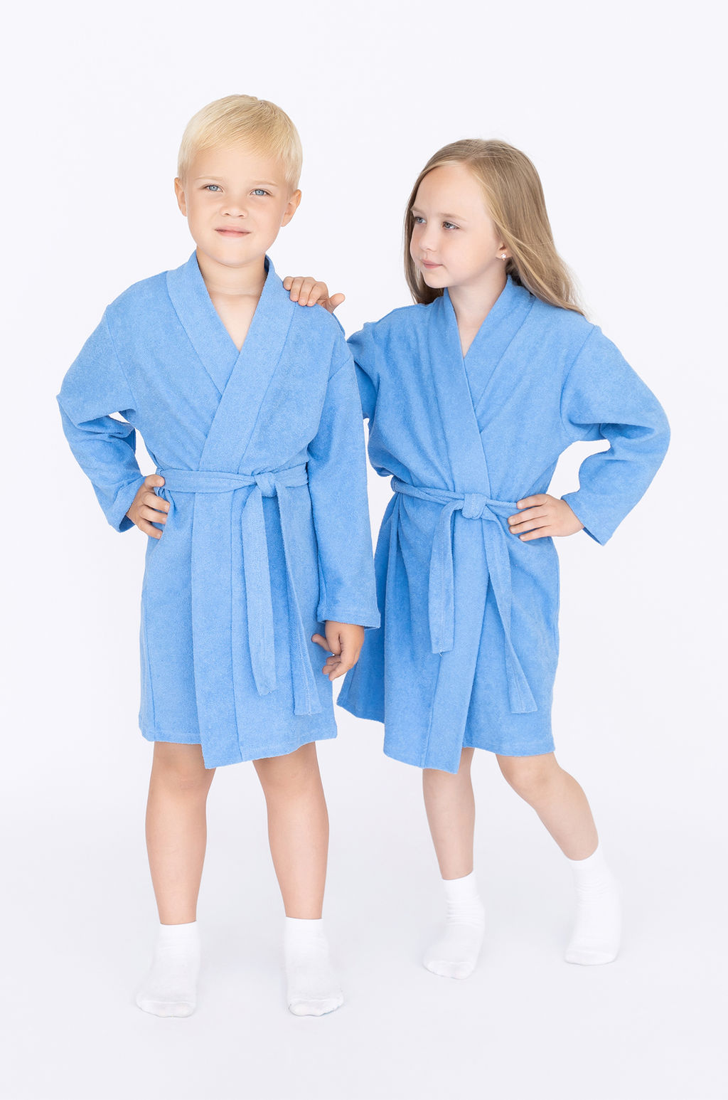 Халат детский голубой