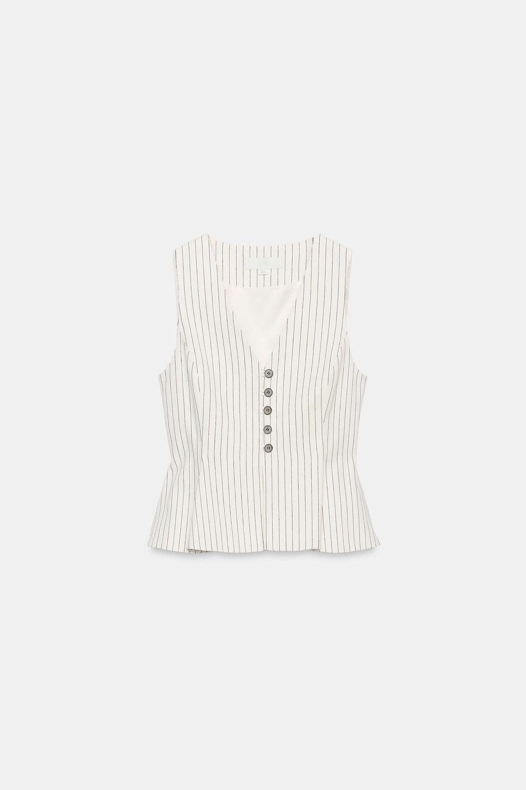 CHALECO RAYAS PEPLUM / Crudo / Negro - Zara фото 6