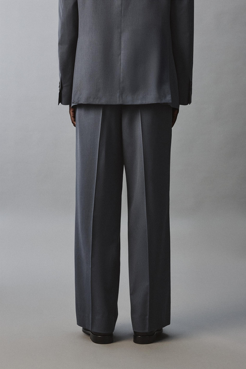 PANTAL?N TRAJE FLARE FIT CON LANA / Azul - Zara фото 3