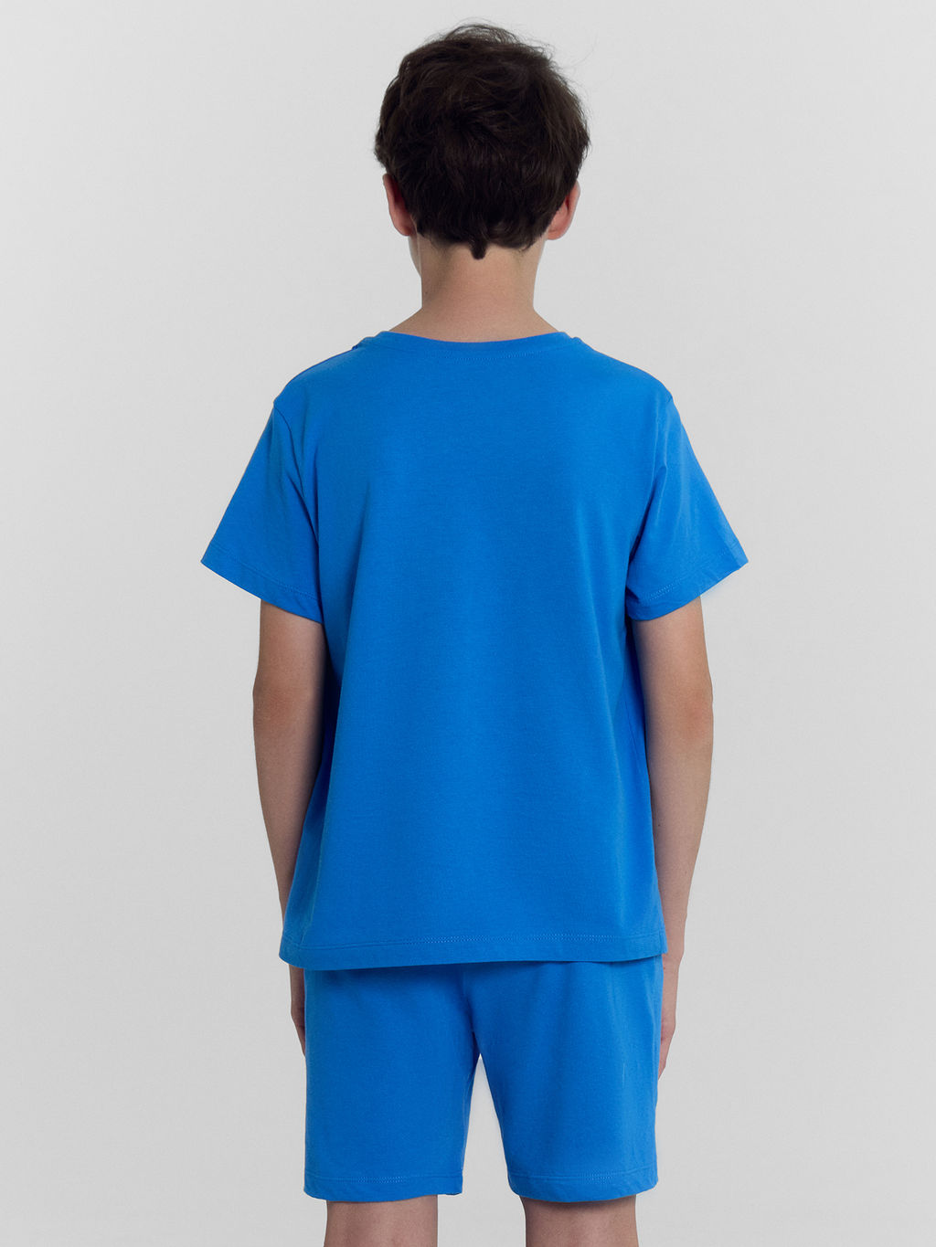 Комплект для мальчиков (футболка, шорты) ярко-голубой - Mark formelle фото 5
