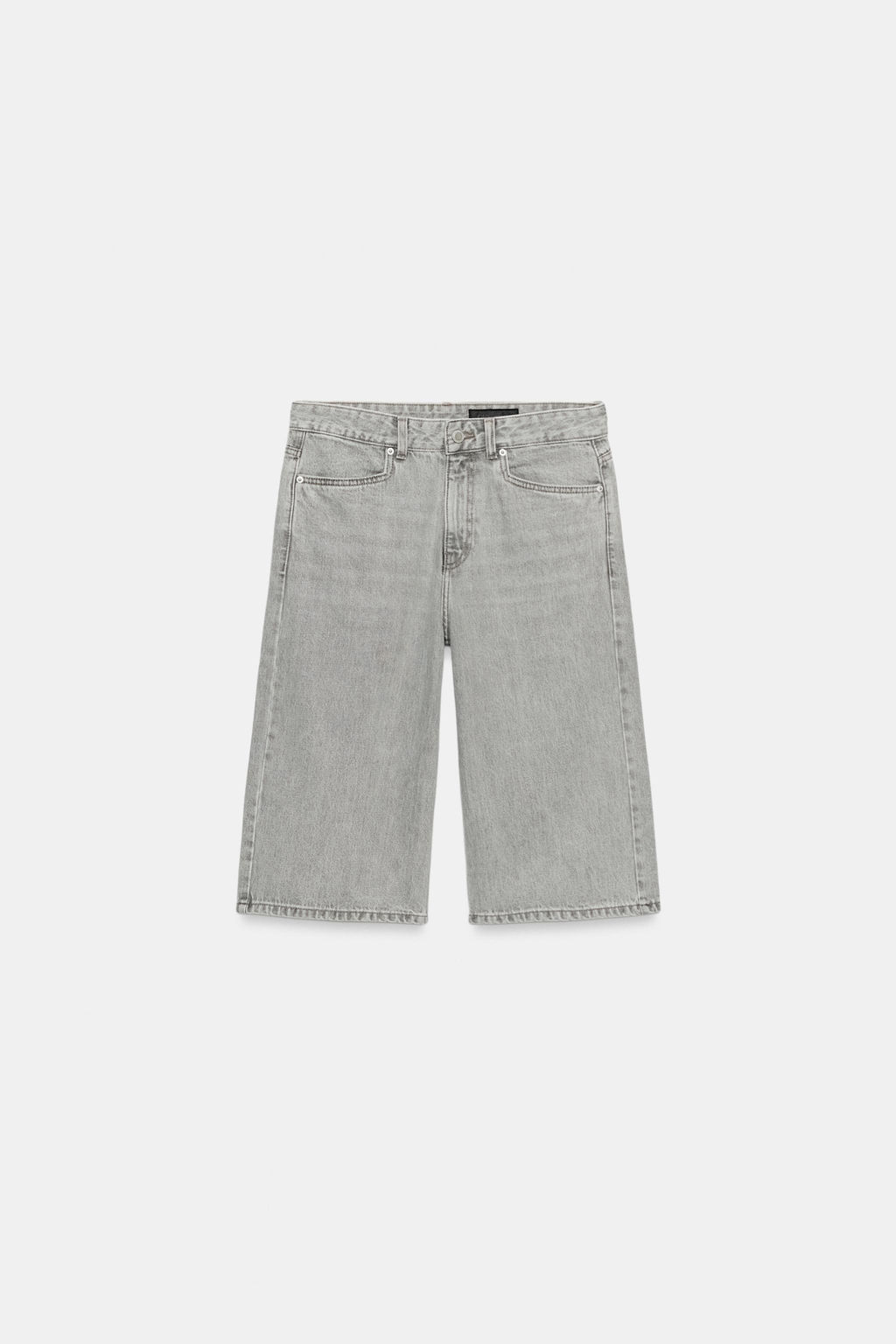 BERMUDA DENIM TIRO MEDIO ZW COLLECTION / Gris - Zara фото 5