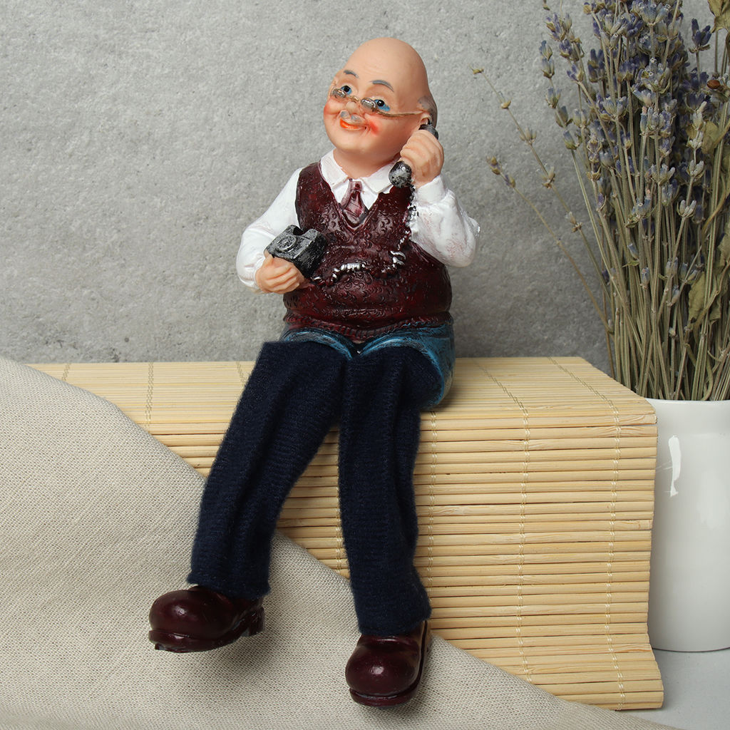 Цена за 2 шт. Фигурка Бабушка, Дедушка висячие ножки 20 см / YH0366 /уп 96/микс - Галеонтрейд фото 6