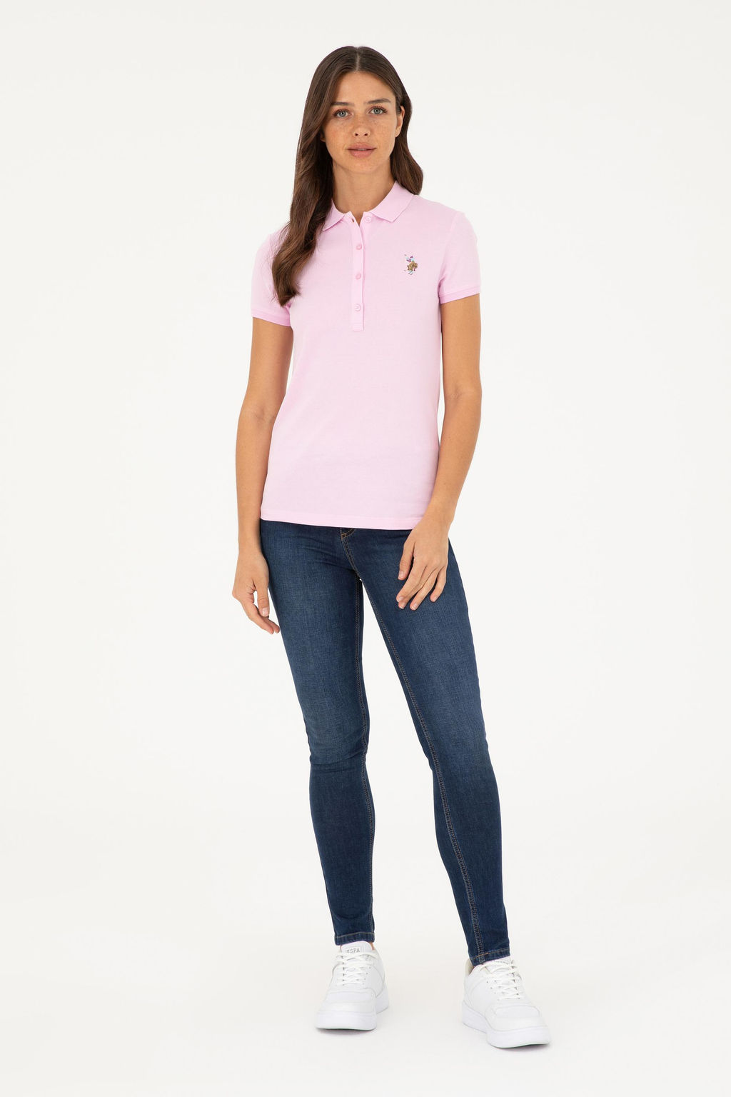 Женская розовая футболка Неожиданная скидка в корзине - U.s. polo assn фото 4