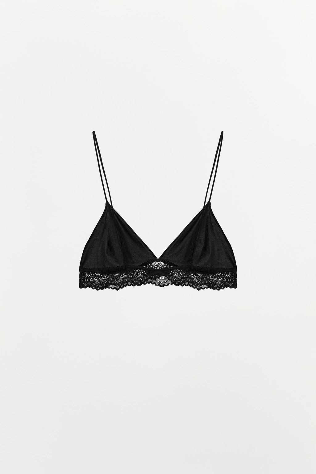 BRALETTE TRIANGULAR ENCAJE / Negro - Zara фото 4