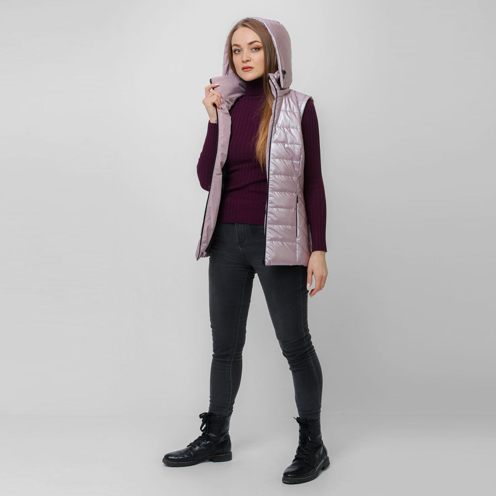 RODOS Жилет женский демисезон М-249 Светло-розовый  фото 2